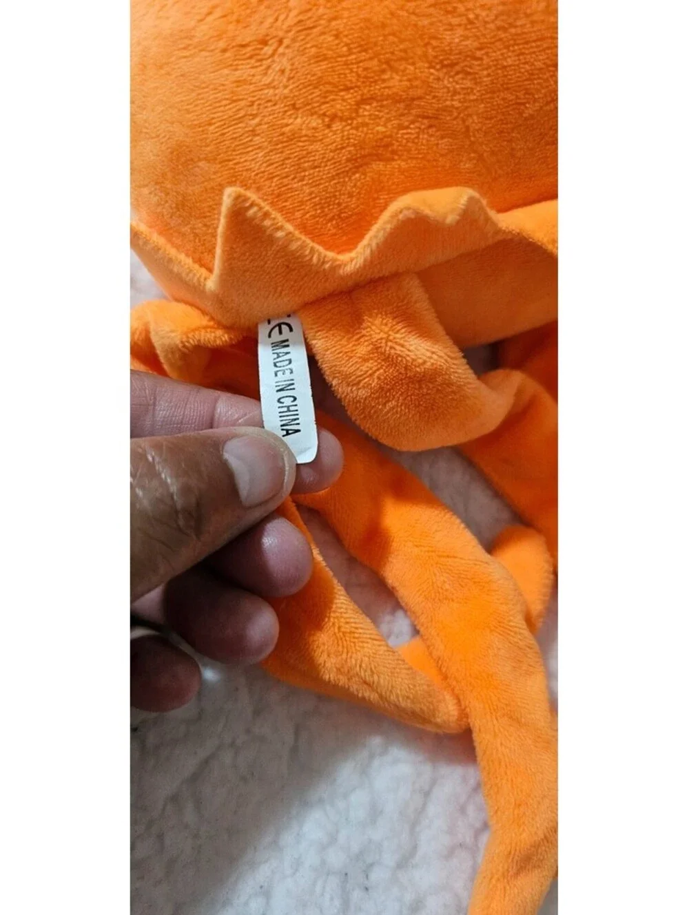 New Unbranded One-Eyed Stinger Jellyfish Plush Toy Orange 11
